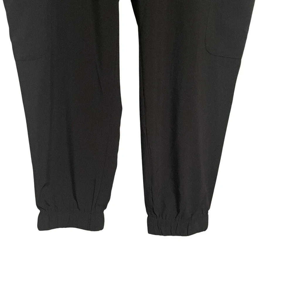 Banana Republic Black Dress Pants Womens Casual Trousers Tie Waist Elastic Sz L - Picture 3 of 8